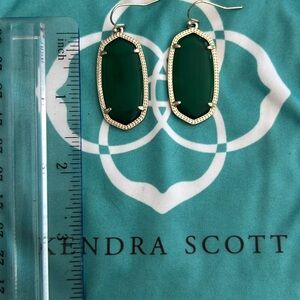Kendra Scott gold with green stone
